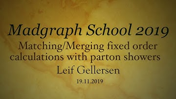 Matching/Merging fixed order  calculations with parton showers by Leif Gellersen