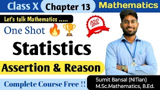 Assertion and Reason Question Mathematics Class10th  || Statistics  || One Shot🔥🏆|| Chapter 13 ||