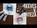 Reeves vs. Arteza - Cheap Gouache Comparison!