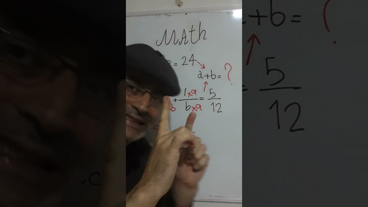 math( a.b=24,1/a+1/b =5/12 find a+b=?)#easymathtricks #mathshorts