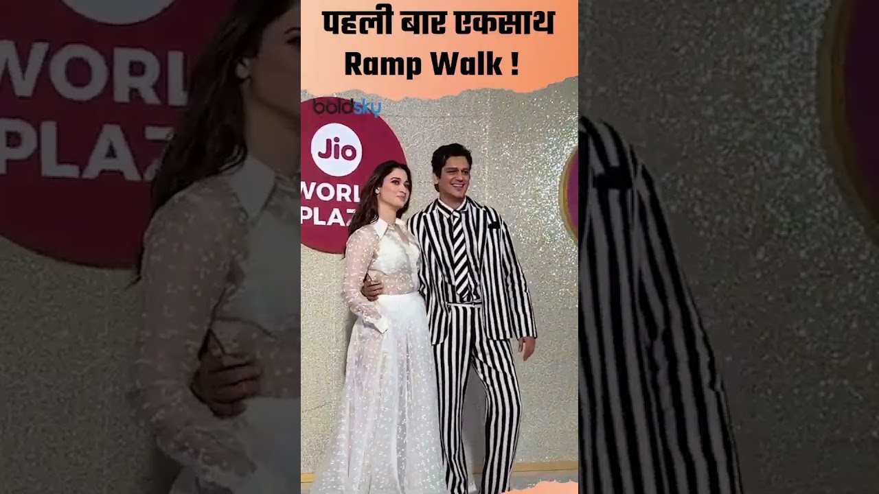 Salman Khan laughs as he's asked to walk the ramp, Tamannah Bhatia pulls  Vijay Varma by his tie at Jio World Plaza fashion show. Watch