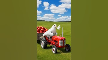 Pigeon planted an apple tree for her… and cried in the end 💔 #ai #pigeon #shorts