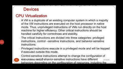 CPU Virtualization and  Memory,I/O vitualization