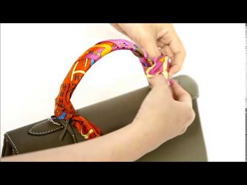バッグのハンドルや取っ手 ショルダーの紐にスカーフの巻き方 結び方 アレンジ方 Youtube