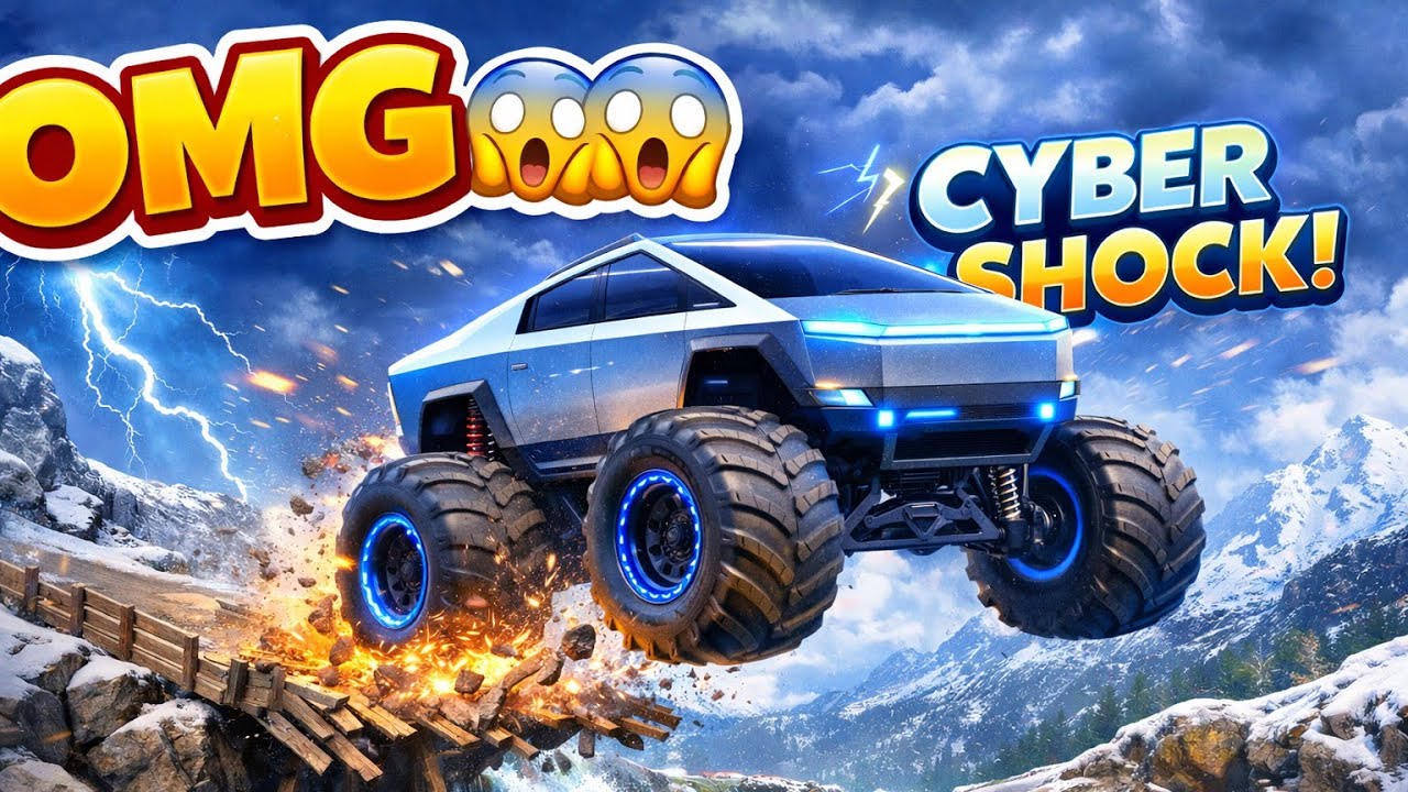 MONSTER Tesla Cybertruck on EXTREME Road 😱⚡ | OMG Kids Challenge