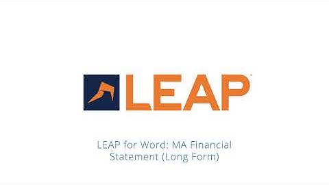 LEAP for Word: Massachusetts Financial Statement (Long Form)