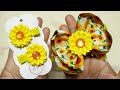 MINI GIRASSOL DE FITA | DIY MINI RIBBON SUBFLOWER