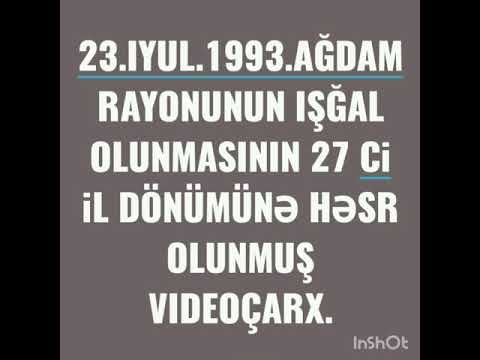 23.07.1993.Kiçik Dəhnə Diyarşünaslıq klubu Ağdamın işğal olunmasının 27 Ci il dönümünə həsr olunmuş.