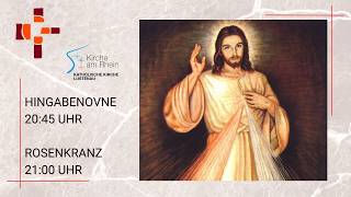 14.09.2026   20:45 Uhr Hingabenovene, 21 Uhr Rosenkranz - Erlöserkirche Lustenau Rheindorf