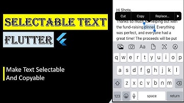 Selectable Text Widget In Flutter