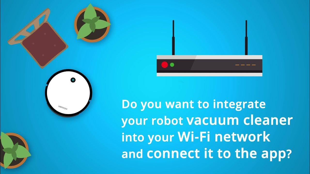 How do I connect my MEDION robot vacuum cleaner to the WIFI and app