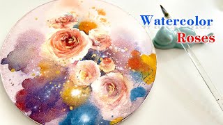 How to paint beautiful roses with watercolors