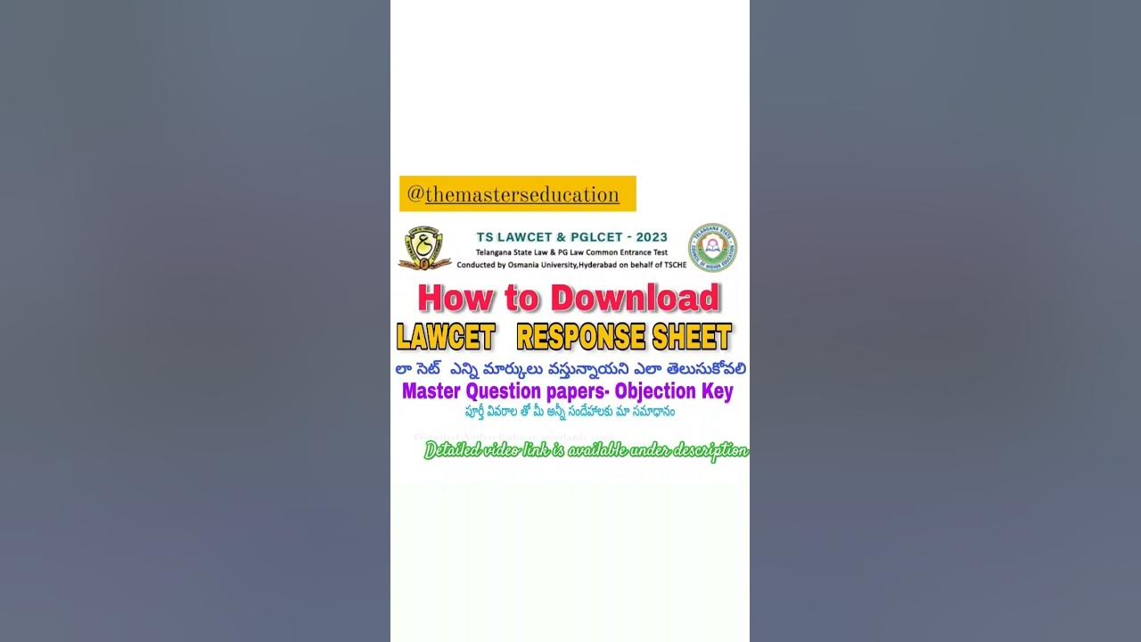 ts-lawcet-response-sheet-know-your-marks-question-papers-2023-youtube