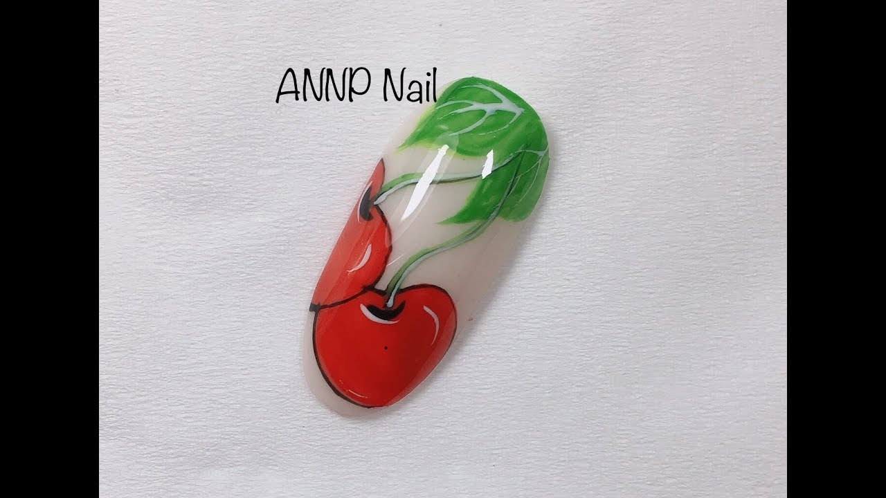 Hướng dẫn cách vẽ quả cherry nail khiến nàng mê mẩn