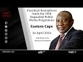 President cyril ramaphosa leads the 20th public works programme