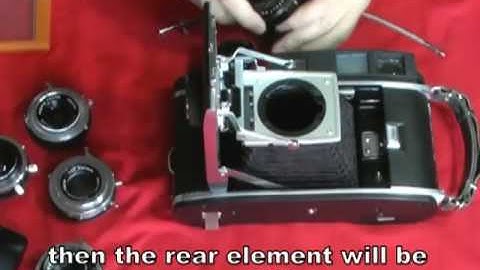 Polaroid 110b converted byron camera lens interchanging system