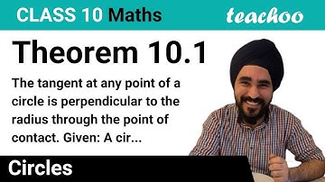 Theorem 10.1 - Class 10 - Tangent is perpendicular to radius - Teachoo
