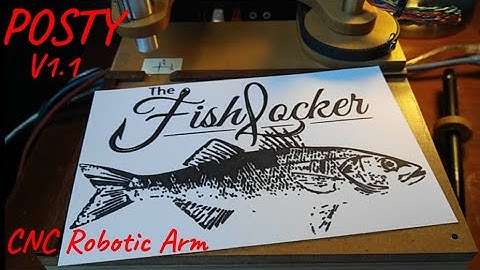 The Fish Locker - ESP32 Mini SCARA Robotic Arm Postcard Plotter