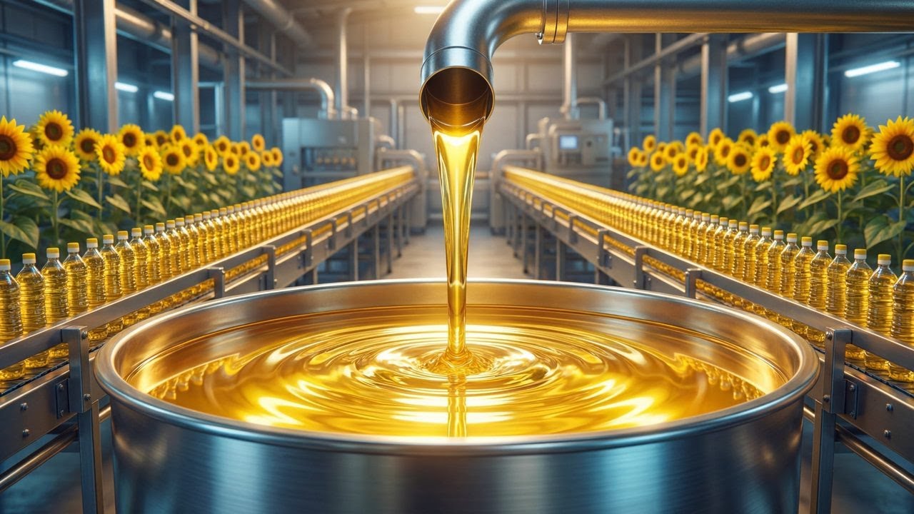 Inside a Sunflower Oil Factory | From Sunflower Seeds to Cooking Oil