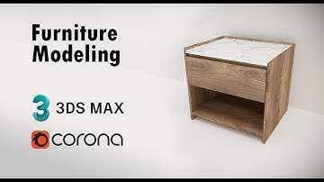 3dsMax Bedside Table Modeling Design Tutorial (Scratch To Finish) - 3ds Max + Corona Render