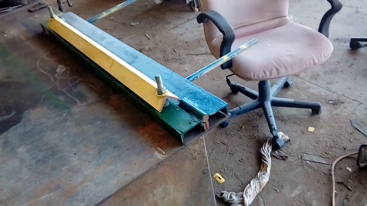 Home made steel sheet bender only In action YouTube