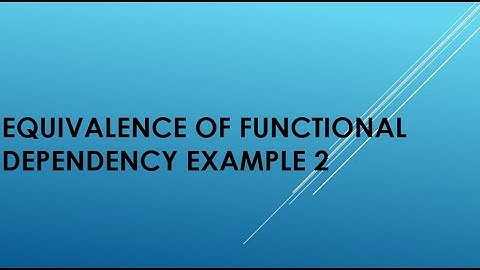 Equivalence of functional dependency example 2(Database Management System)