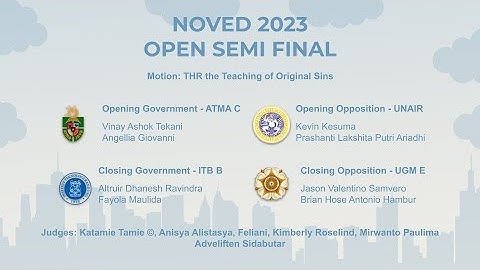 NOVED 2023 Open Semifinal Room A2