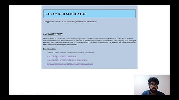 Software Cost Estimation - COCOMO II Simulator. Software Engineering Project #softwareengineering
