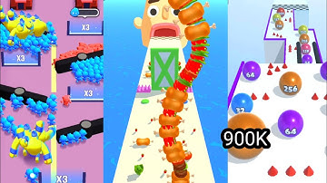 Sandwich Runner Vs Ball Merge 2048 Vs Mob Control| Max Levels