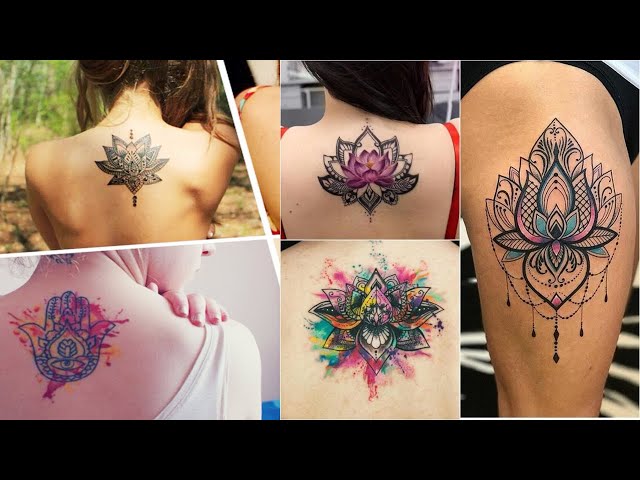 Lotus flower (Overcoming all difficulties) lotus flower original tribal  tattoo design