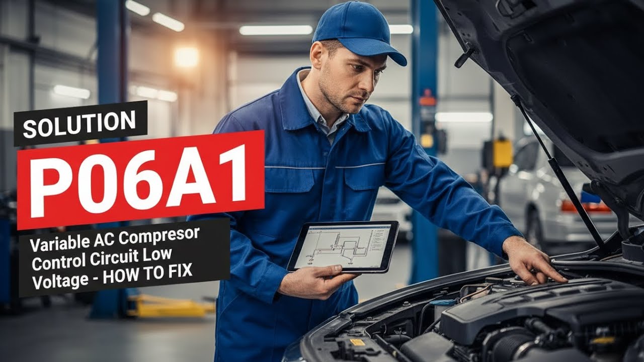 HOW TO FIX P06A1 OBD II ERROR CODE - Variable AC Compressor Control Circuit Low Voltage