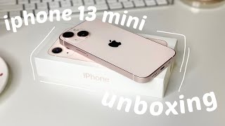 [unboxing]  iPhone 13 mini pink  | aesthetic | iPhone 13 mini vs iPhone 11 pro max