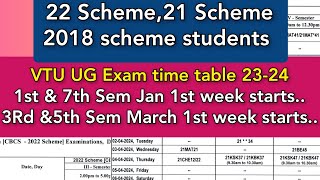VTU UG Exam Timetable 23-24 |7th,5th,3rd,1st sem |Jan|march|Good luck|all announced screenshot 3