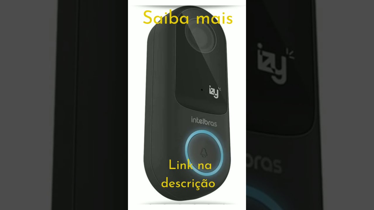 Campanhia Inteligente Vídeo Porteiro Izy Smart intelbras IVW 3000 Preto 