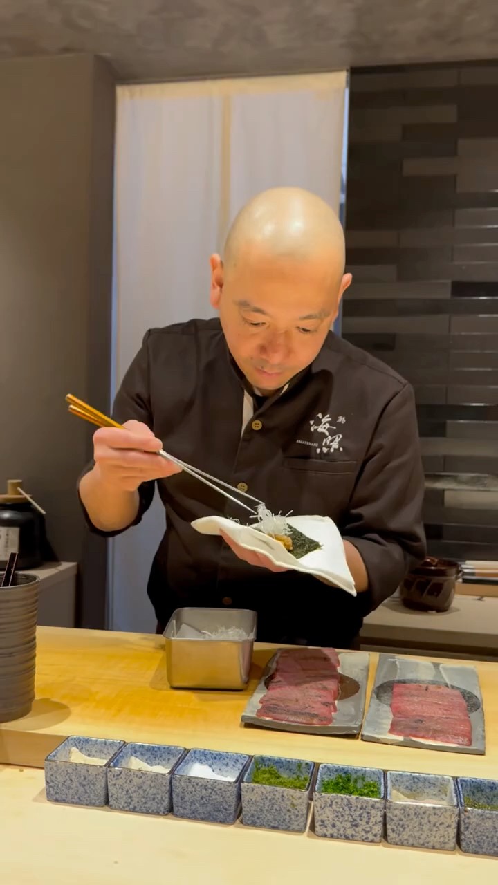 大トロ・中トロ・赤身…三者三様のマグロ3連発が旨すぎる。 #sushi