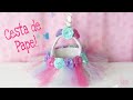 CESTA DE PAPEL COM SAIA DE BAILARINA #ARTESANATO