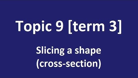 [TERM 3] Topic 9: Slicing a shape (cross-section)