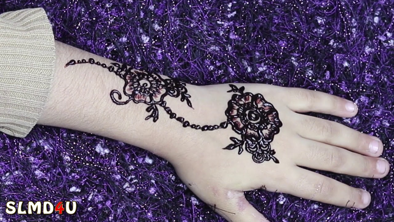 new pattern flower shape mehndi design - YouTube