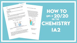 how to get a 20/20 on the chemistry IA2 (student experiment) | qce/qcaa