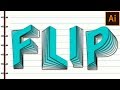 Flip Text Effect in Adobe Illustrator Tutorial