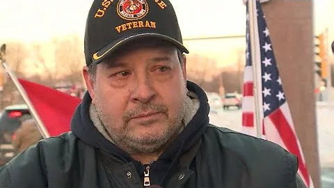 Fellow Marine Shows Up at Procession to Support Of...