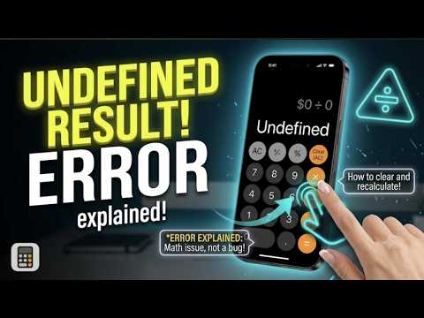 How To Fix The Undefined Result On iPhone Calculator App In 2026: Math Errors Explained In Detail