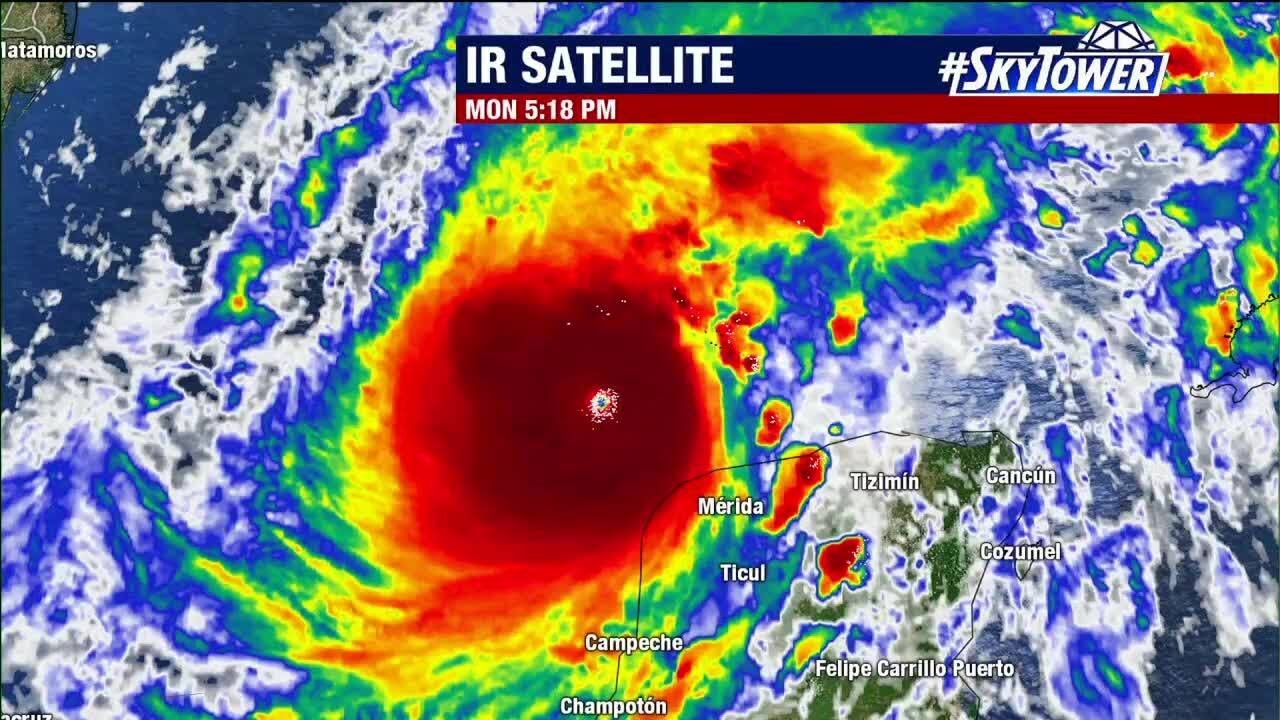 Hurricane Milton remains a Category 5 storm, winds up to 180 mph - YouTube