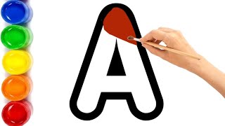 A for Apple Song 🍎 | Bachchon Ki Pyaari BCD alphabet learning rhymes with dotted lines