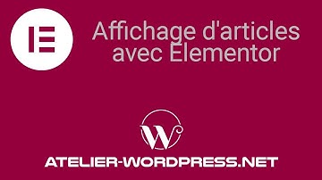 ELEMENTOR CHAPITRE 13 - Personnaliser l