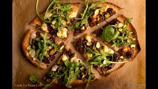 Fig & Goat Cheese Pizza #cancerfighting #eatyourgreens