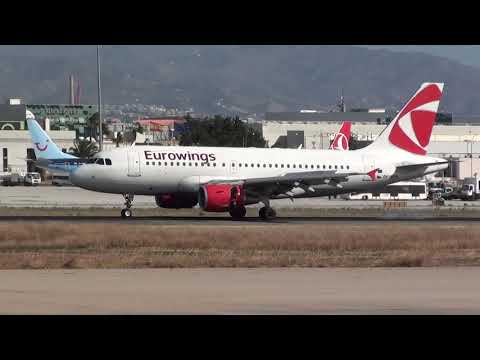 Eurowings Airbus 319 OK-REQ Landing Malaga LEMG