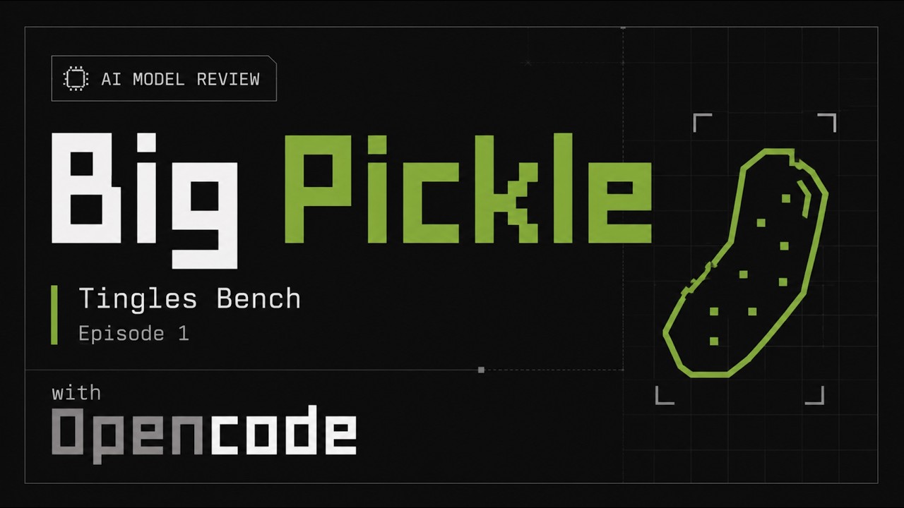 Big Pickle + Opencode Benchmarked - Tingles Bench Episode 1 - YouTube