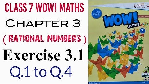 Exercise 3.1 Class 7 Wow Maths