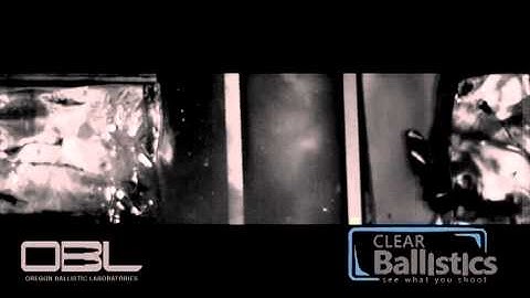 Clear Ballistic Gel Shot with M4 Commando P1